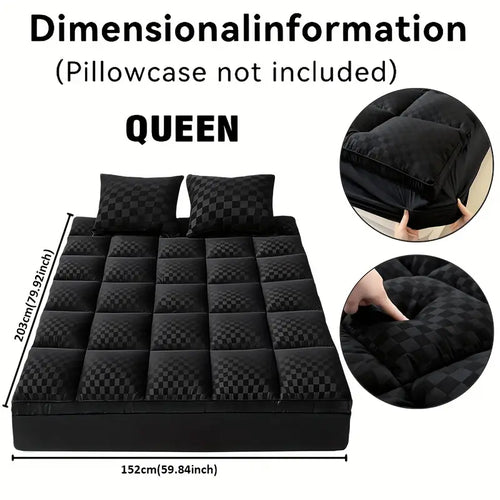 Mattress Topper, Extra Thick Mattress Pad Pillow Top Mattress Cover Quilted Fitted Mattress Protector Top Stretches Up 8-21" Deep Pocket Cooling, Mattress Topper Queen With 1000GSM