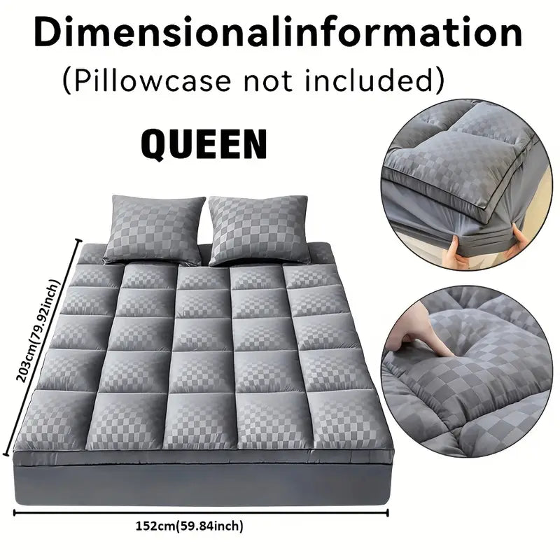 Mattress Topper, Extra Thick Mattress Pad Pillow Top Mattress Cover Quilted Fitted Mattress Protector Top Stretches Up 8-21" Deep Pocket Cooling, Mattress Topper Queen With 1000GSM
