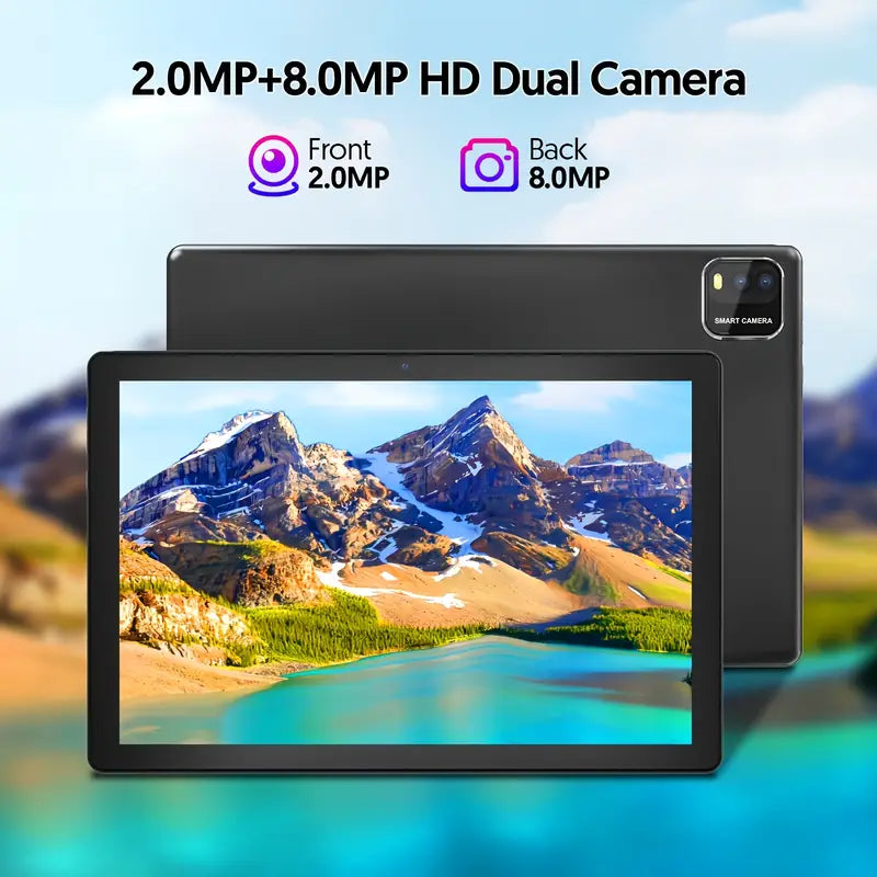 Android 14 Tablet Latest Tablets, 10 Inch Tablet (3+3)GB RAM 64GB ROM 1TB Expand, 6000Mah Battery 2 in 1 Tablet with Keyboard, Case, Stylus, 4-Core Tablet PC, 5G Wifi, 2MP+8MP Dual Camera, 1280 * 800 FHD IPS Screen, Tablet, Pad