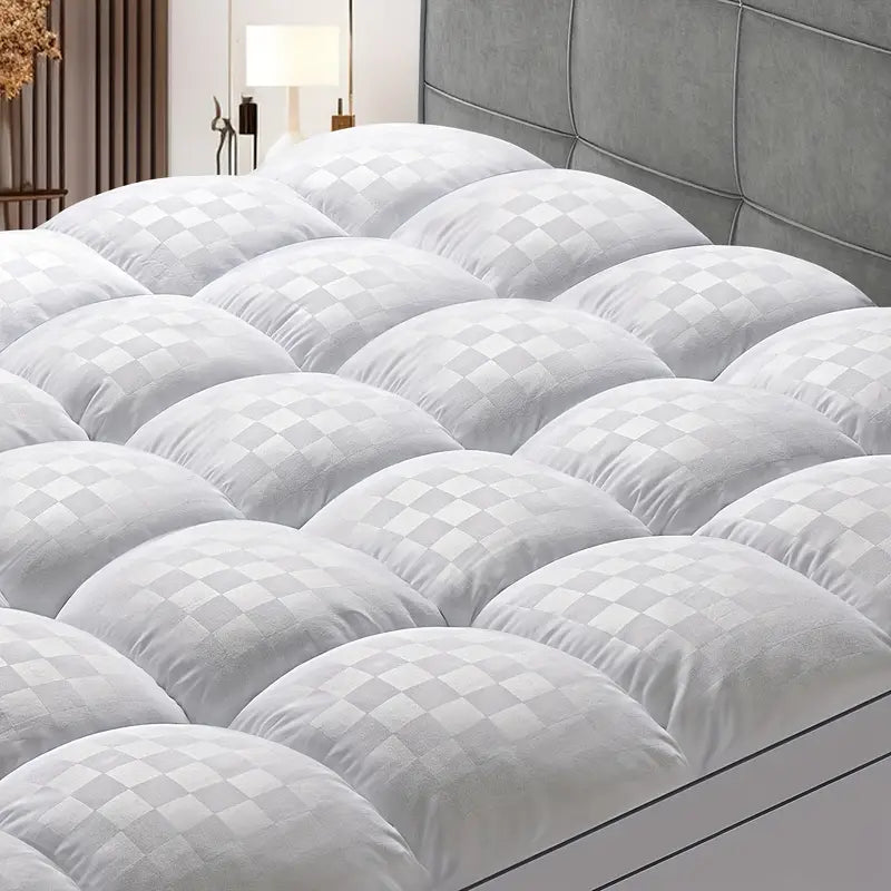 Mattress Topper, Extra Thick Mattress Pad Pillow Top Mattress Cover Quilted Fitted Mattress Protector Top Stretches Up 8-21" Deep Pocket Cooling, Mattress Topper Queen With 1000GSM