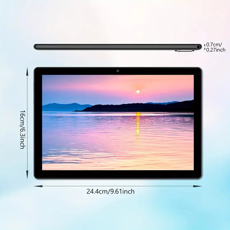 Android 14 Tablet Latest Tablets, 10 Inch Tablet (3+3)GB RAM 64GB ROM 1TB Expand, 6000Mah Battery 2 in 1 Tablet with Keyboard, Case, Stylus, 4-Core Tablet PC, 5G Wifi, 2MP+8MP Dual Camera, 1280 * 800 FHD IPS Screen, Tablet, Pad